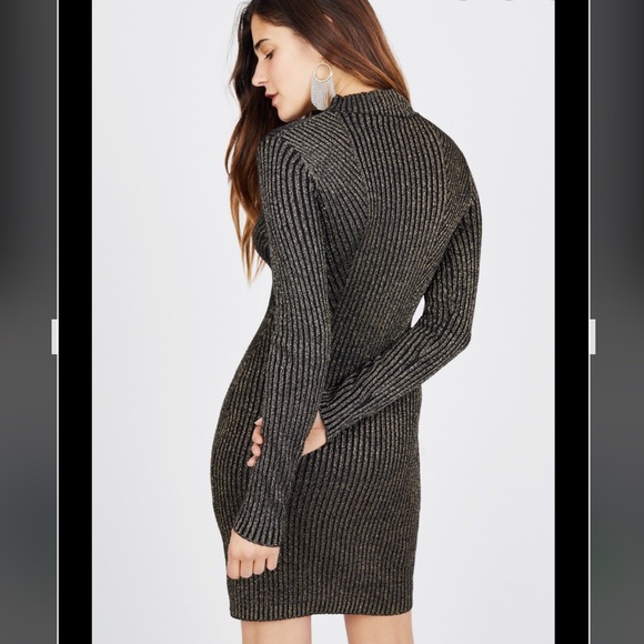 NWOT BCBGeneration Bodycon Sparkle Sweater Dress - Picture 2 of 7